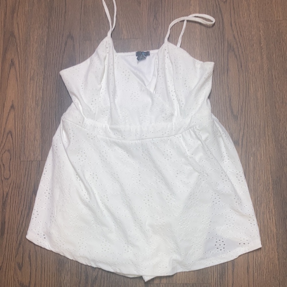 Rue21 White Eyelet Romper.  Size 2X